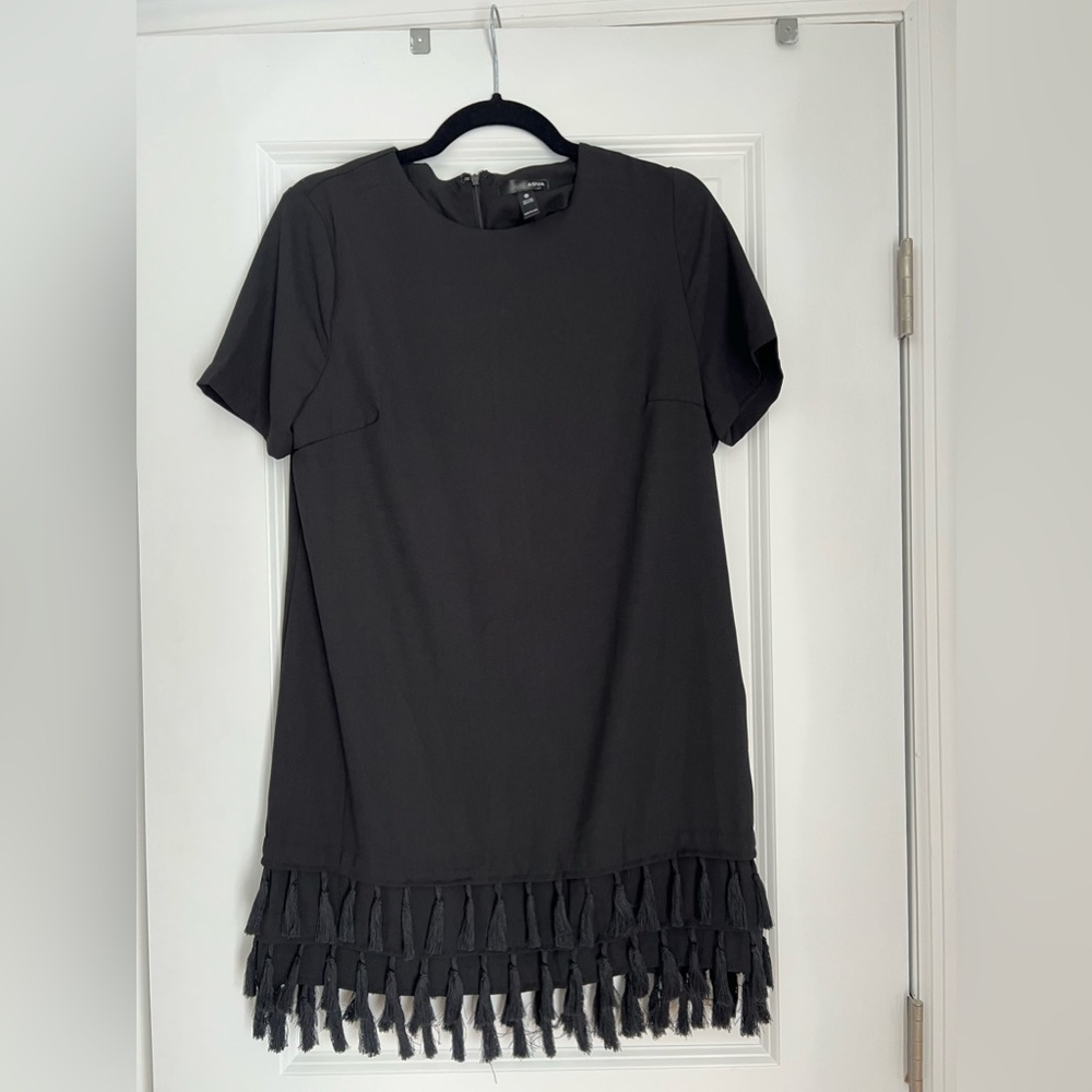 Aqua Fringe Bottom Sheath Dress
